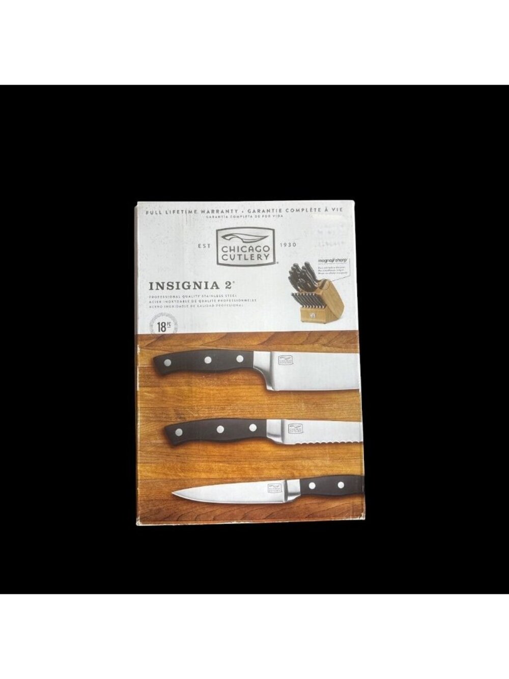 Chicago Cutlery 18pc Insignia2 Knife Block Set with Knife Sharpener New in Box